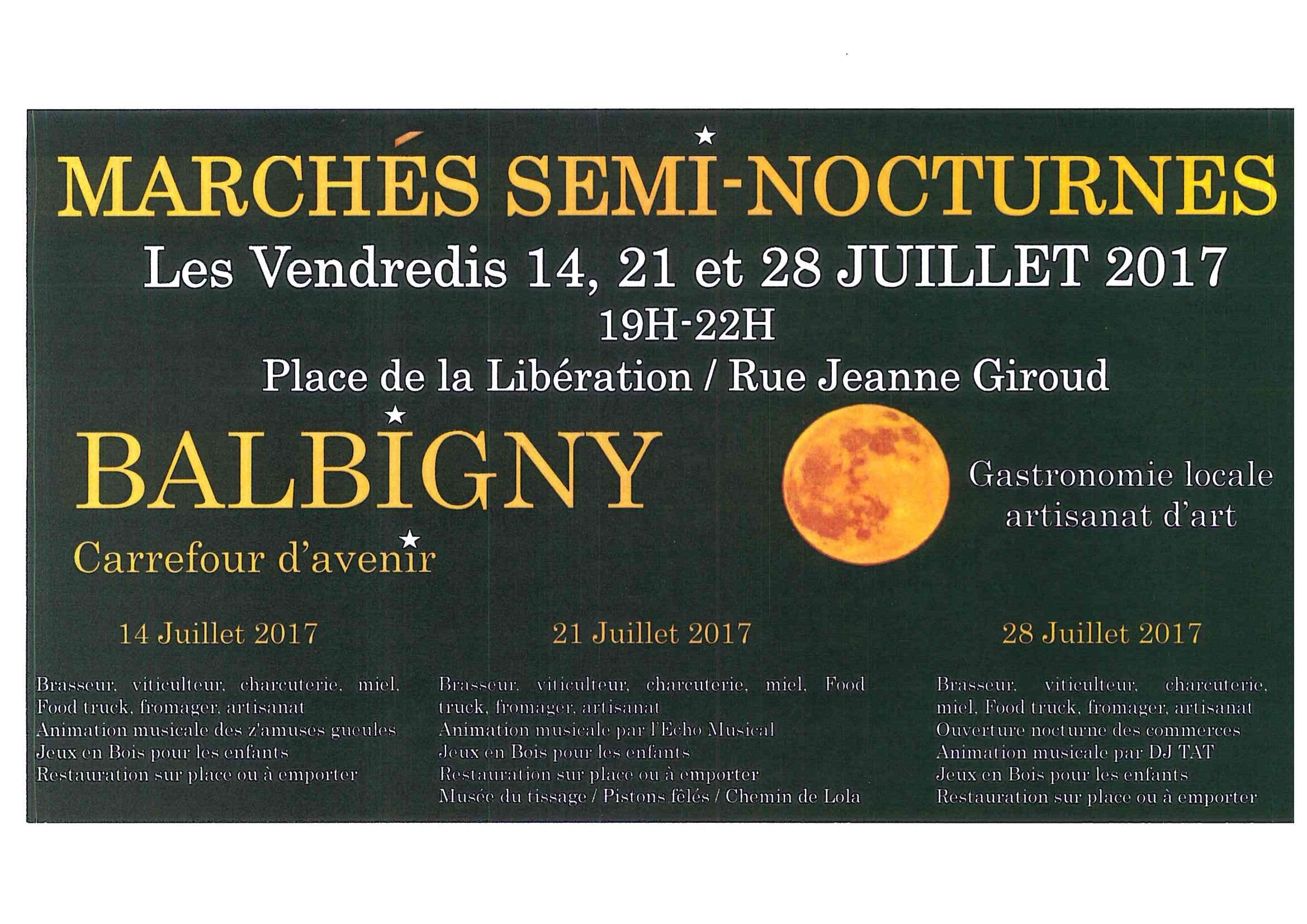 Marché semi nocturne à Balbigny