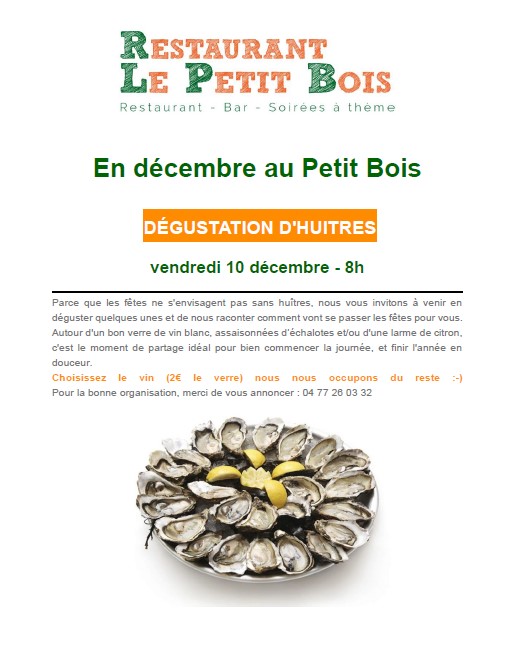 vente huitre petit bois